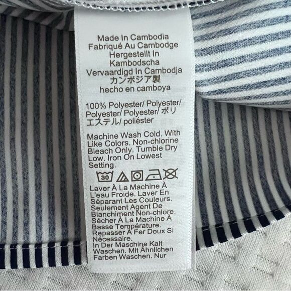 J. Crew Factory Striped Button-Back Shell Top Size S - Picture 8 of 8